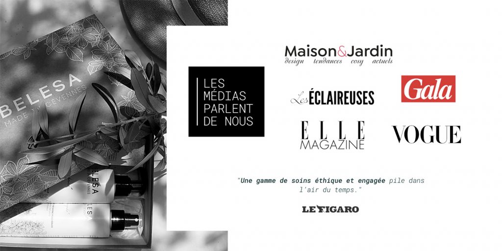 cosmétiques naturels belesa maison & jardin on vous parle de nous gala les éclaireuses vogue elle magazine le figaro